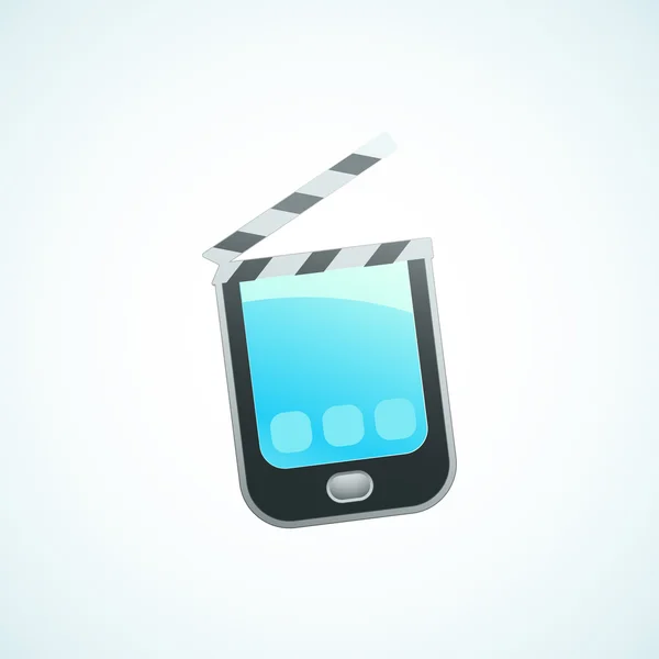 Filmar um filme em seu telefone — Vetor de Stock