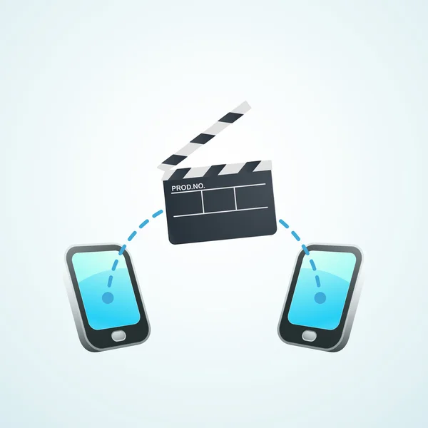 Shoot a movie on your phone — Stock Vector