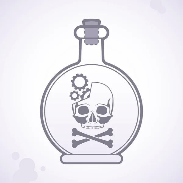 Bottle of poison — Stock Vector