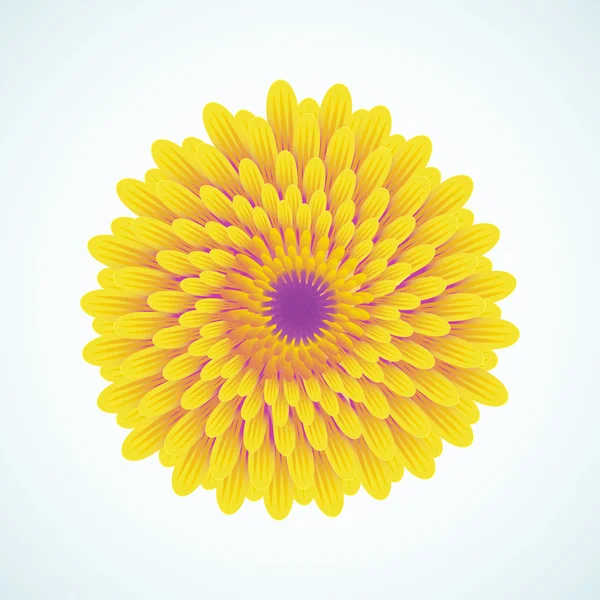 Flor con un tono de púrpura — Vector de stock