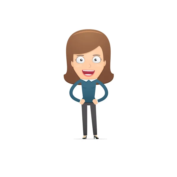 Girl manager, suitable for use in dialogs with other characters. — Stock Vector