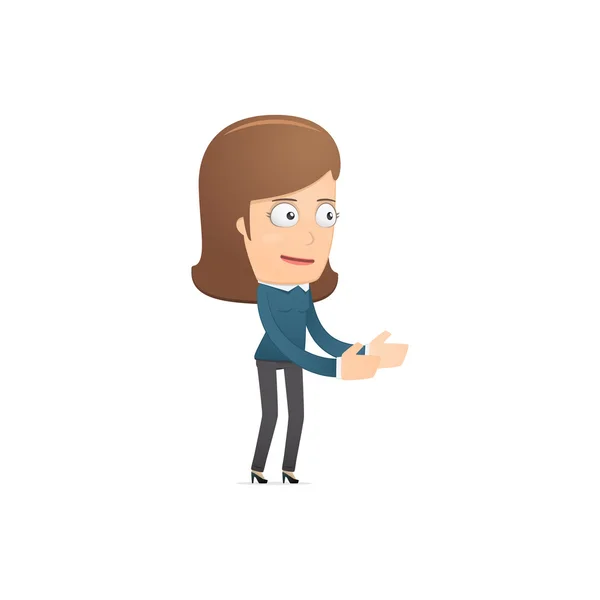 Girl manager, suitable for use in dialogues with other characters. — Stock Vector