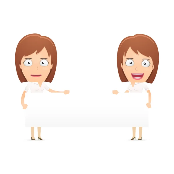 Girl manager, suitable for use in dialogs with other characters. — Stock Vector