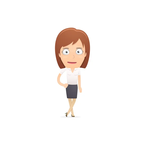 Girl manager, suitable for use in dialogs with other characters. — Stock Vector