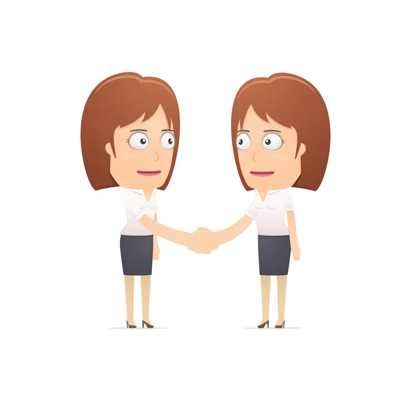 Girl manager, suitable for use in dialogs with other characters. — Stock Vector