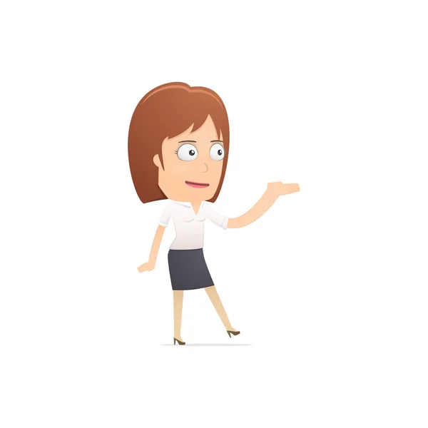 Girl manager, suitable for use in dialogs with other characters. — Stock Vector