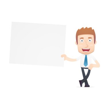 Ofis çalışanı çeşitli pozlarda.