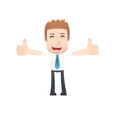 Ofis çalışanı çeşitli pozlarda.