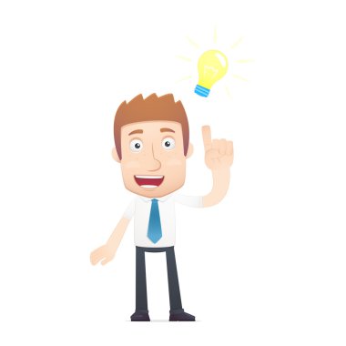 Ofis çalışanı çeşitli pozlarda.