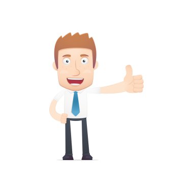 Ofis çalışanı çeşitli pozlarda.