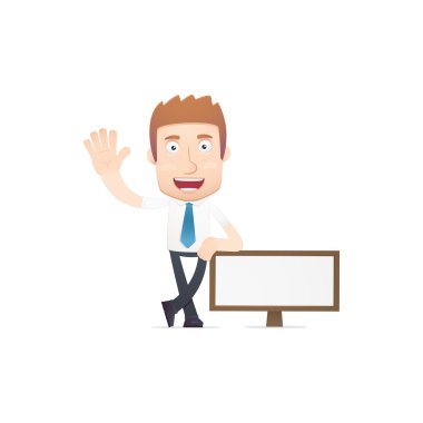 Ofis çalışanı çeşitli pozlarda.