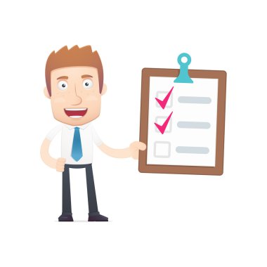 Ofis çalışanı çeşitli pozlarda.