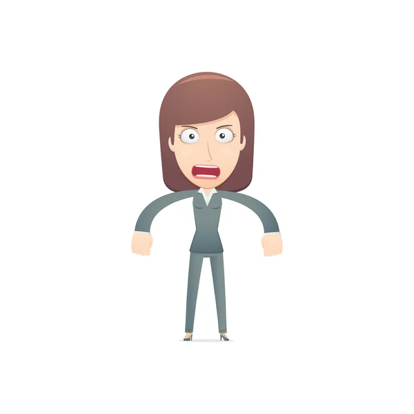 Mujer de negocios en varias poses — Vector de stock