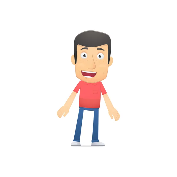 Hombre casual en varias poses — Vector de stock