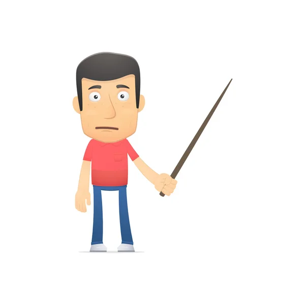 Hombre casual en varias poses — Vector de stock