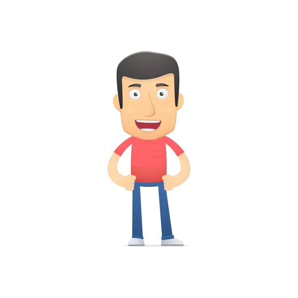 Casual man in verschillende poses — Stockvector