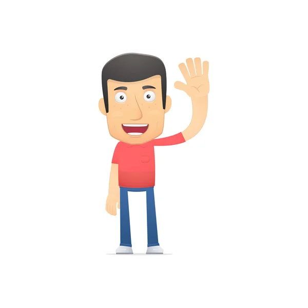 Hombre casual en varias poses — Vector de stock