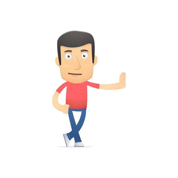 Hombre casual en varias poses — Vector de stock