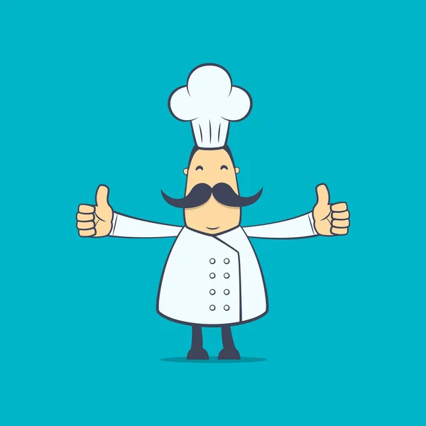 Chef en varias poses — Vector de stock