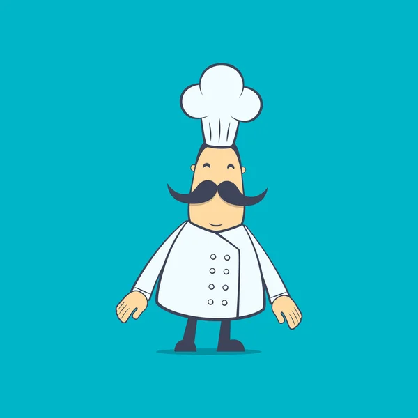 Chef-kok in verschillende poses — Stockvector