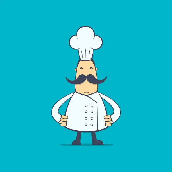 Chef en varias poses — Vector de stock