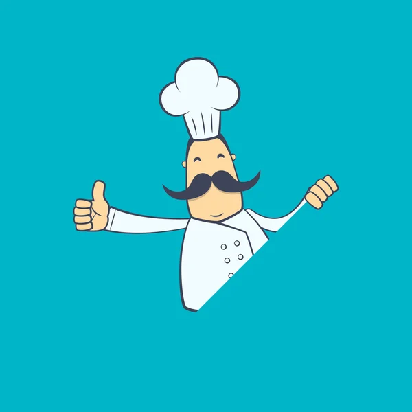 Chef en varias poses — Vector de stock