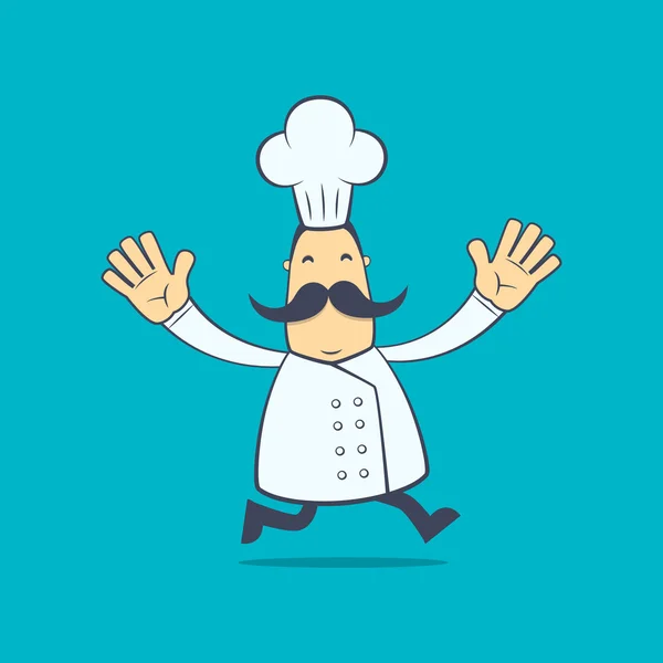 Chef dans différentes poses — Image vectorielle