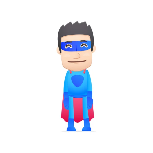 Superheld in verschiedenen Posen — Stockvektor