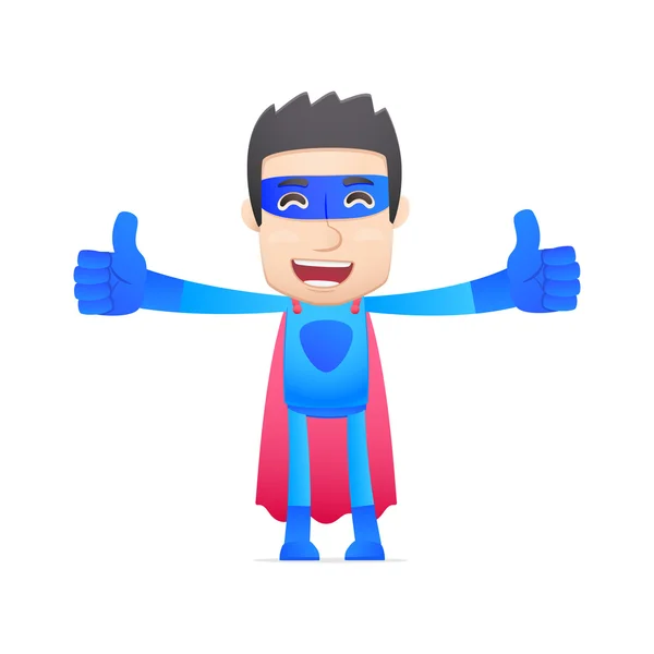 Superhjälte i olika poser — Stock vektor