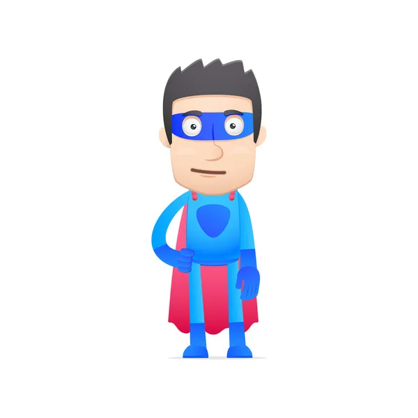 Superhero in various poses Royalty Free Stock Vectors