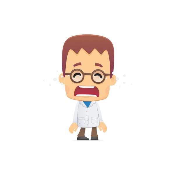 Scientist. in various poses — Stock Vector