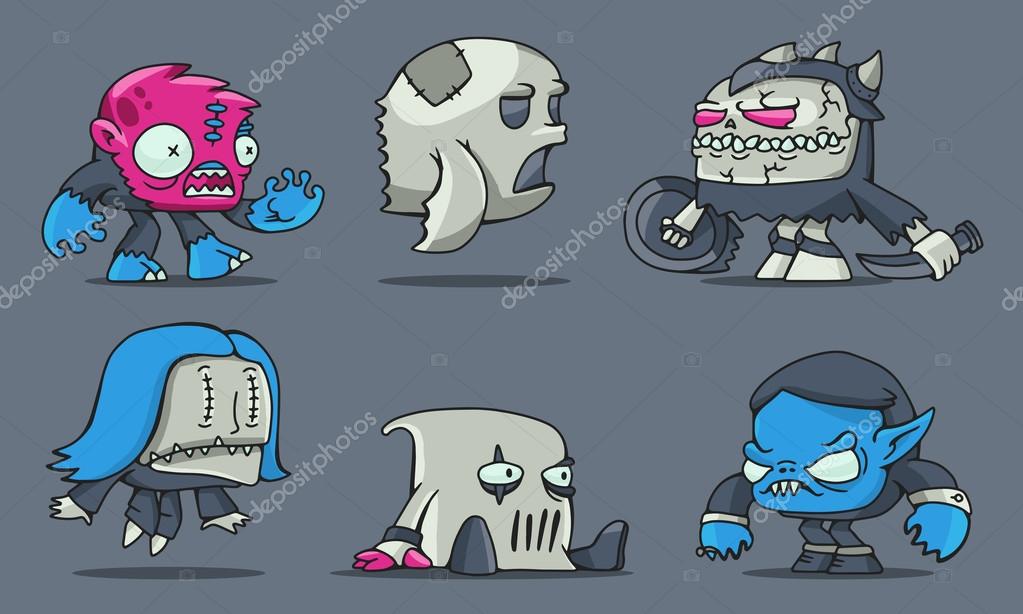 Funny cartoon game monsters Stock Vector Image by ©artenot #46385723 Funny cartoon game monsters Stock Vector Image by ©artenot #46385723
