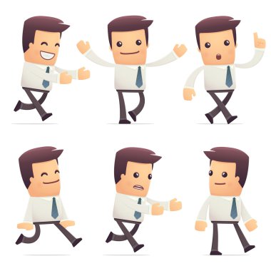 farklı pozlar Yöneticisi karakter kümesi