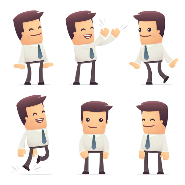 набор символов менеджера в разных позах
