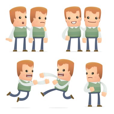 farklı pozlar komşu karakter kümesi