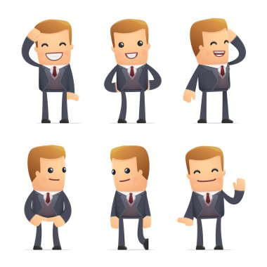 set of advisor character in different poses clipart