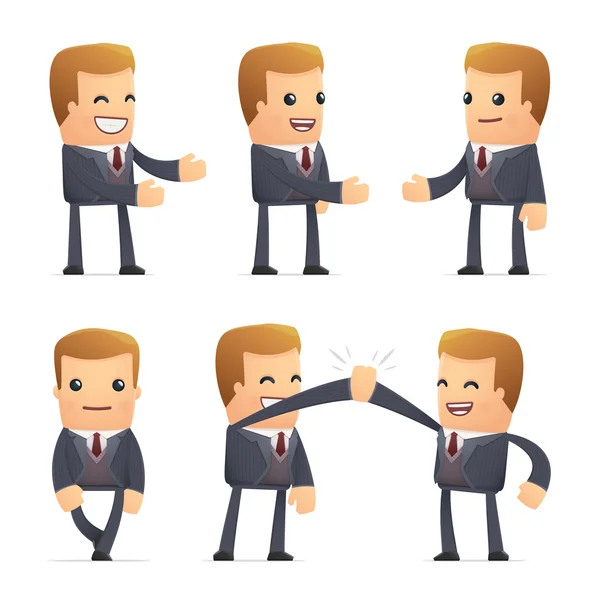 Set of advisor character in different poses — Stock Vector