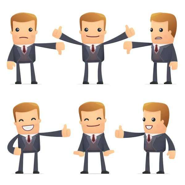 Set of advisor character in different poses — Stock Vector