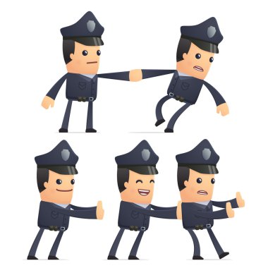 farklı pozlar polis karakter kümesi