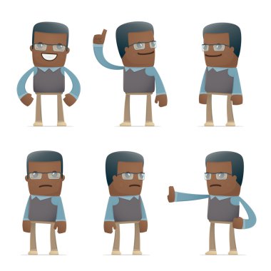set of teacher character in different poses clipart