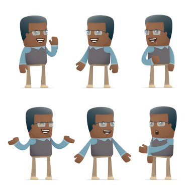 farklı pozlar öğretmen karakter kümesi