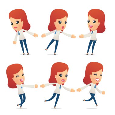 set of reception character in different poses clipart