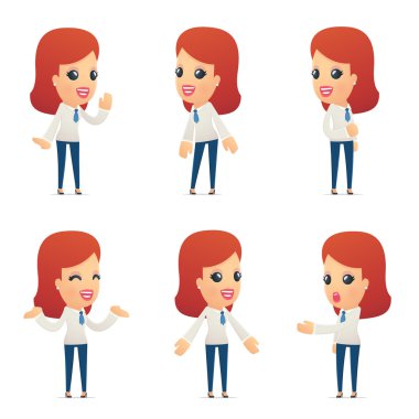 set of reception character in different poses clipart