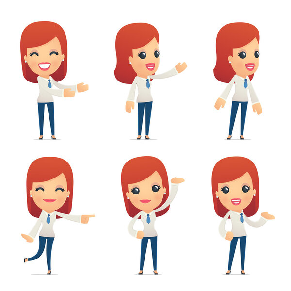 set of reception character in different poses