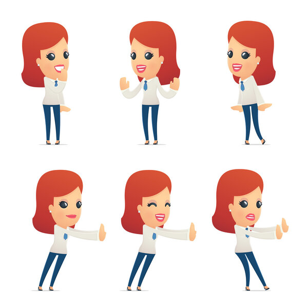 set of reception character in different poses