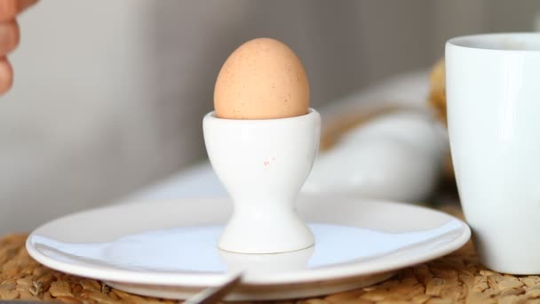 Яйця, варені — стокове відео