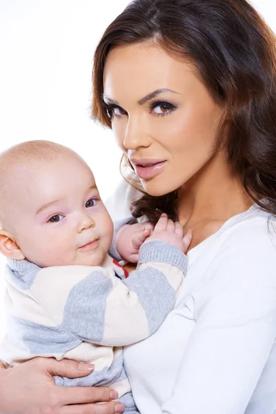 Happy young mother and baby — Stock Photo, Image