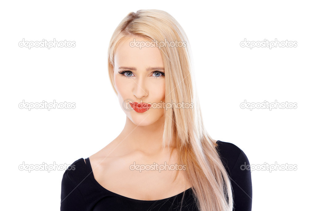 Blonde frau von hinten