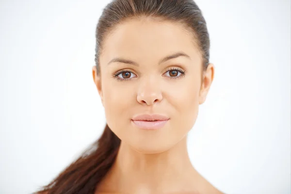 Portrait of natural young brunette — Stock Photo, Image