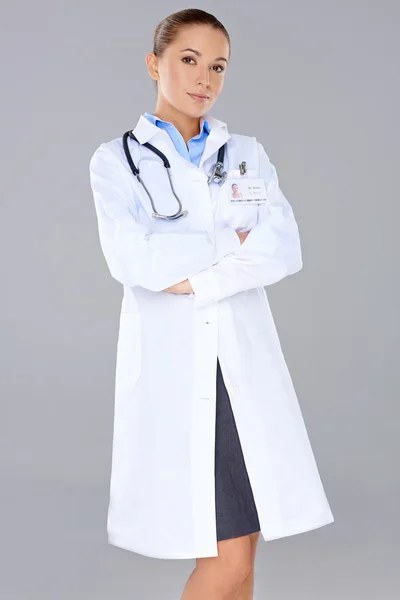 Beautiful confident woman doctor — Stock Photo, Image